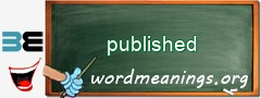 WordMeaning blackboard for published